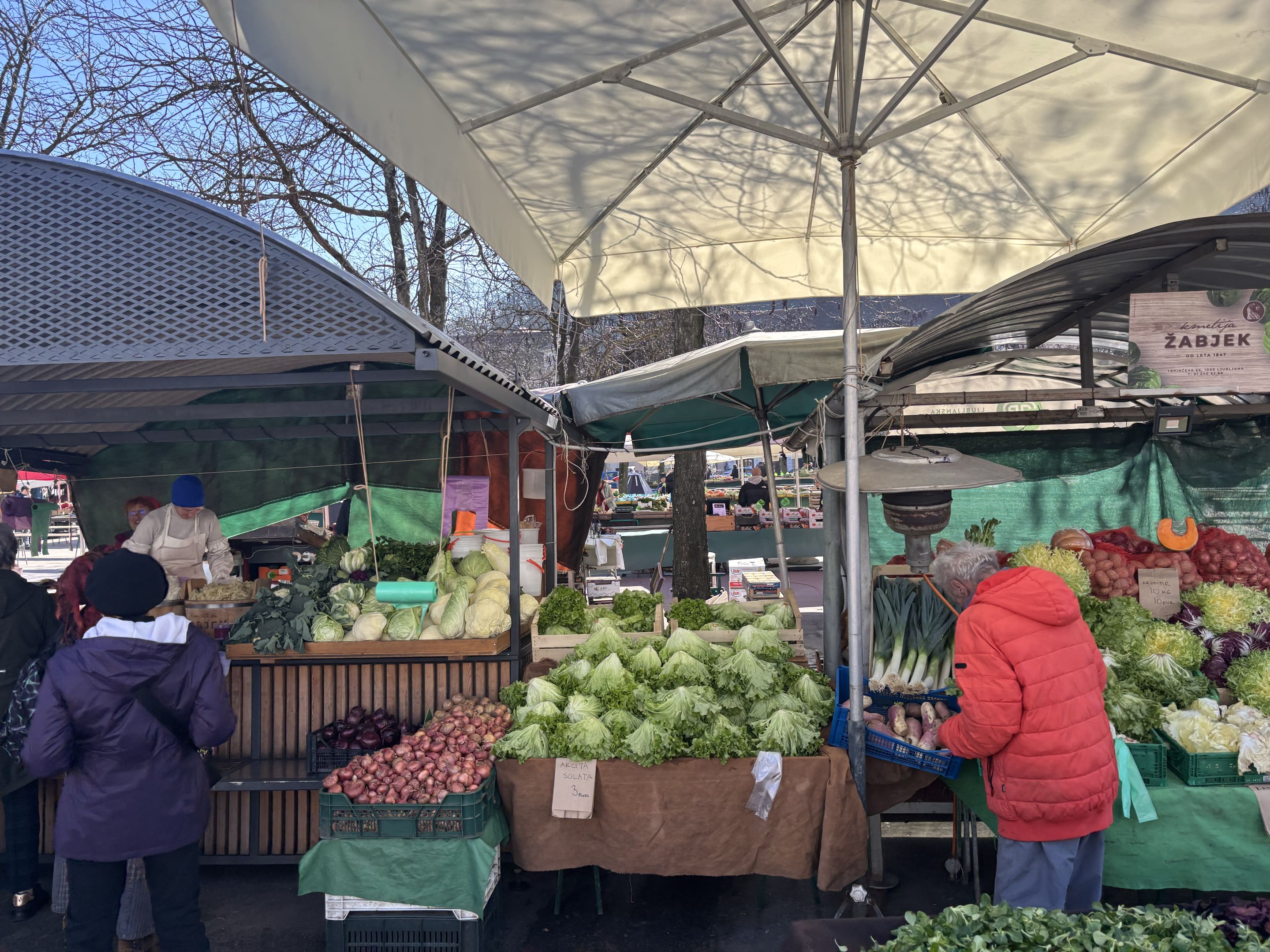Grönsaksmarknad i Ljubljana